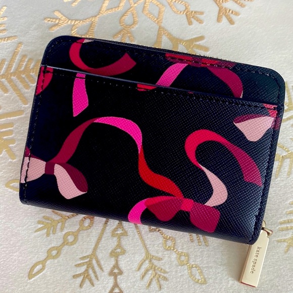 kate spade Other Wrapping Party Small Zip Wallet / Cardcase, Black & Pink - Picture 4 of 15